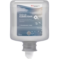 Recharge de savon mousse SC Johnson - 1,06 quart (1000 mL) - Détacheur de saletés, Tue les germes - Mains - Hydratant - clair - Sans parfum, Sans colorant, Anti-irritant - 6 / Carton