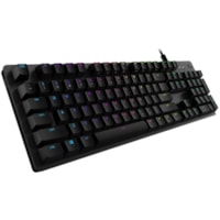 Logitech G512 Lightsync RGB Mechanical Gaming Keyboard - Cable Connectivity - USB 2.0 Interface - Windows Key Hot Key(s) - English - PC - Mechanical Keyswitch - Carbon