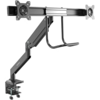 StarTech.com Desk Mount Dual Monitor Arm, Ergonomic VESA Mount 32" (17.6lb/8kg) Displays, Crossbar Handle for Full Motion, C-Clamp/Grommet - VESA 75x75/100x100mm heavy-duty desk mount dual monitor arm supports 32in displays 17.6lb (per screen) - One-touch handle for synced full-motion articulating -