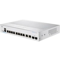 Cisco - Commutateur Ethernet 350 CBS350-8T-E-2G - 10 Ports - Gérable - Gigabit Ethernet - 1000Base-T, 1000Base-X - 2 Couche supportée - Modulaire - 2 Emplacements SFP - 12,55 W Consommation d'énergie - Fibre Optique, Paire torsadée - Montable en rack - À vie Garantie limi