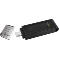 Clé USB DataTraveler 70 DT70 128 Go USB 3.2 (Gen 1) Type C - Noir Kingston - 128 Go - USB 3.2 (Gen 1) Type C - Noir - 5 Année Garantie