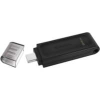 Kingston DataTraveler 70 USB-C Flash Drive - 64 GB - USB 3.2 (Gen 1) Type C - Black - 5 Year Warranty