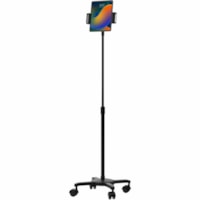 CTA Digital Universal Quick Connect Floor Stand - Up to 13" Screen Support - 7.10" (180.34 mm) Width x 7.10" (180.34 mm) Depth - Floor - Black