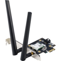 Adaptateur Wi-Fi/Bluetooth PCE-AX3000 IEEE 802.11ax Bluetooth 5.0 Asus - PCI Express x1 - 3 Gbit/s - 2.40 GHz ISM - 5 GHz UNII - Carte enfichable