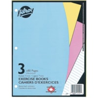 Hilroy Ruled Exercise Book - 80 Pages - Ruled Margin - 3 Hole(s) - 10.88" (276.23 mm) Height x 8.38" (212.73 mm) Width - Hole-punched - 3 / Pack