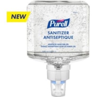 PURELL® Hand Sanitizer Gel Refill - Fragrance-free Scent - 1.27 quart (1200 mL) - Kill Germs - Hand - Dye-free, Bio-based, Anti-septic - 2 / Box