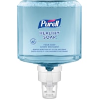 Recharge de savon mousse HEALTHY SOAP PURELL® - Sans parfum Arôme - 1,27 quart (1200 mL) - Détacheur de saletés, Tue les germes, Élimine les salissures - Mains - Sans conservateur, Sans phtalate, Sans parabène, Sans colorant - 2 / boîte