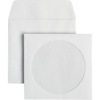 Supremex CD Window Envelopes - CD/DVD - 5" (127 mm) Width x 4 7/8" (123.83 mm) Length - 24 lb (10886.22 g) - White Wove - 1000 / Box