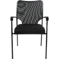 Horizon Activ A19 Guest Chair - Black Foam Seat - Black Fabric Back - Black Frame - Four-legged Base - 1 Each