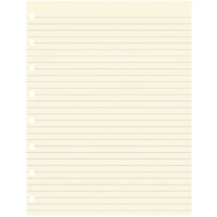 Filofax Refills - Ruled Front Ruling - Folio - 10 7/8" (276.23 mm) x 8 1/2" (215.90 mm) Sheet Size - Cream Paper - 32 / Pack