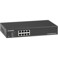 Commutateur Ethernet LPB1300 8 Ports Black Box - 8 Ports - 2 Couche supportée - 230 W Consommation d'énergie - 30 W Budget PoE - Paire torsadée - PoE Ports - Bureau - 1 Année Garantie limitée