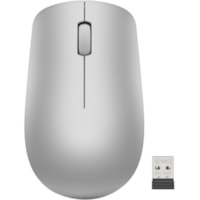 Souris 530 - Fréquence radio - USB Type A - Optique - 3 Bouton(s) - Gris platine Lenovo - Optique - Sans fil - Fréquence radio - 2,40 GHz - Gris platine - USB Type A - 1200 dpi - Roulettes avec frein - 3 Bouton(s) - Symétrique