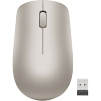 Souris 530 - Fréquence radio - USB Type A - Optique - 3 Bouton(s) - Amande Lenovo - Optique - Sans fil - Fréquence radio - 2,40 GHz - Amande - USB Type A - 1200 dpi - Roulettes avec frein - 3 Bouton(s) - Symétrique