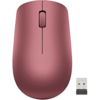 Souris 530 - Fréquence radio - USB Type A - Optique - 3 Bouton(s) - Rouge cerise Lenovo - Optique - Sans fil - Fréquence radio - 2,40 GHz - Rouge cerise - USB Type A - 1200 dpi - Roulettes avec frein - 3 Bouton(s) - Symétrique