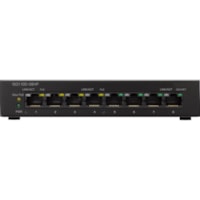 Cisco SG110D-08HP Ethernet Switch - 8 Ports - Gigabit Ethernet - 10/100/1000Base-T - Refurbished - 2 Layer Supported - 32 W PoE Budget - Twisted Pair - PoE Ports - Desktop, Rack-mountable - Lifetime Limited Warranty