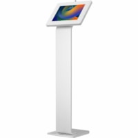 CTA Digital Premium Large Locking Floor Stand Kiosk (White) - Up to 12.9" Screen Support - 50" (1270 mm) Height x 14.70" (373.38 mm) Width x 16" (406.40 mm) Depth - Floor - Steel - White