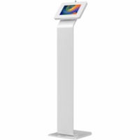 CTA Digital Premium Small Locking Floor Stand Kiosk (White) - Up to 8" Screen Support - 50" (1270 mm) Height x 13.50" (342.90 mm) Width x 16" (406.40 mm) Depth - Floor - Steel - White