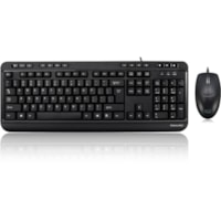 Adesso Antimicrobial Multimedia Desktop Keyboard and Mouse - USB Membrane Cable Keyboard - French - USB Cable Mouse - Optical - 1200 dpi - Media Player, Volume Up, Volume Down, Mute, Play/Pause, Previous Track, Next Track, Stop, My Computer, Search, Email, ... Hot Key(s) - 1 Each