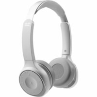 Webex Headset 730 - Google Assistant, Cortana, Siri - Stereo - USB Type A, Mini-phone (3.5mm) - Wired/Wireless - Bluetooth - 213.3 ft - 32 Ohm - 20 Hz to 20 kHz - On-ear, Over-the-head - Binaural - Ear-cup - Directional, Electret Condenser, Uni-directional, Noise Cancelling Microphone - Platinum