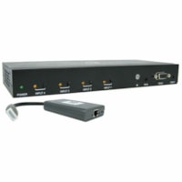 Tripp Lite by Eaton B320-4X1-HH-K1 4-Port HDMI over Cat6 Presentation Switch/Extender - 4 Input Device - 1 Output Device - 50 ft (15240 mm) Range - 2 x Network (RJ-45) - 4 x HDMI In - 1 x HDMI Out - 4K - 3840 x 2160 - Twisted Pair - Category 6 