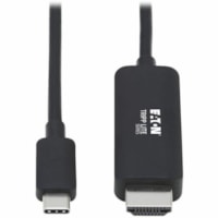 Câble audiovisuel U444-003-HBE 3 pi (0,91 m) HDMI/USB-C Tripp Lite by Eaton - 3 pi (0,91 m) HDMI/USB-C Câble audiovisuel pour Périphérique audio/vidéo, Moniteur, Ordinateur Portable, Tablette, MacBook Pro, Projecteur, Téléviseur, Ordinateur de jeu, HDTV