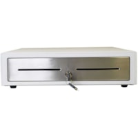 Star Micronics CD4-1416 Choice Cash Drawer, White, 14Wx16D, Stainless Steel Drawer Front, 4Bill-8Coin - Printer-Driven, Cable Included - Printer-Driven, Cable Included