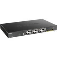 D-Link 28-Port 10-Gigabit Smart Managed PoE Switch - 28 Ports - Manageable - 3 Layer Supported - Modular - 39.10 W Power Consumption - 370 W PoE Budget - Twisted Pair, Optical Fiber - PoE Ports - Rack-mountable - Lifetime Limited Warranty