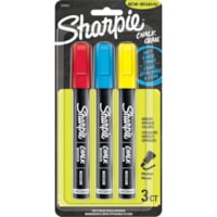 Sharpie Wet Erase Chalk Markers - Medium Marker Point - Red, Blue, Yellow Ink - 3 / Pack