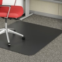 Deflecto Chair Mat For Medium-Pile Carpet, Rectangular, 36"W x 48"D, Black - Medium Pile Carpet - 36" (914.40 mm) Width x 48" (1219.20 mm) Depth x 0.060" (1.52 mm) Thickness - Rectangular - Vinyl - Black - 1 Each