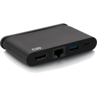 C2G USB C Portable Laptop Dock - HDMI, Ethernet, USB-C, USB-A - 4K 30Hz - for Notebook/Tablet PC - 100 W - USB Type C - 4K - 3840 x 2160 - 3 x USB Ports - USB Type-C - Network (RJ-45) - HDMI - Thunderbolt - Wired