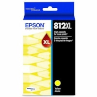 Cartouche jet d'encre DURABrite Ultra T812 D'origine Très élevé Rendement Jet d'encre - Jaune - 1 chaque Epson - Jet d'encre - Rendement Élevé - 1 Paquet