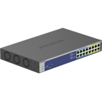 Netgear GS516UP Ethernet Switch - 16 Ports - 2 Layer Supported - 456.80 W Power Consumption - 380 W PoE Budget - Twisted Pair - PoE Ports - Desktop, Rack-mountable - Lifetime Limited Warranty