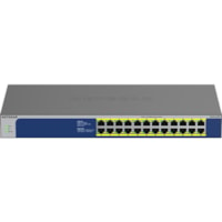 Netgear GS524PP Ethernet Switch - 24 Ports - 2 Layer Supported - 359.50 W Power Consumption - 300 W PoE Budget - Twisted Pair - PoE Ports - Desktop, Rack-mountable - Lifetime Limited Warranty