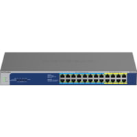 Commutateur Ethernet GS524UP 24 Ports Netgear - 24 Ports - 2 Couche supportée - 578,80 W Consommation d'énergie - 480 W Budget PoE - Paire torsadée - PoE Ports - Bureau, Montable en rack - À vie Garantie limitée