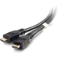 Câble audiovisuel 35 pi HDMI C2G - 35 pi HDMI Câble audiovisuel pour Périphérique audio/vidéo, Lecteur Blu-ray, DVD, Téléviseur - 18 Gbit/s - Supports up to 4096 x 2160 - Blindé - CL3 - 30 AWG - Noir