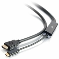 Câble audiovisuel 10 pi (3,05 m) HDMI/USB-C C2G - 10 pi (3,05 m) HDMI/USB-C Câble audiovisuel pour Périphérique audio/vidéo, HDTV, Projecteur, Ordinateur Portable, Tablette - 10 Gbit/s - Supports up to 4096 x 2160 - 23 AWG - Noir