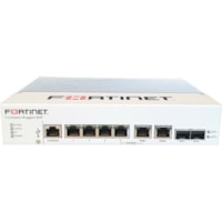 Fortinet FortiGate Rugged FGR-60F Network Security/Firewall Appliance - 6 Port - 10/100/1000Base-T, 1000Base-X - Gigabit Ethernet - AES (256-bit), SHA-256 - 100 VPN - 6 x RJ-45 - 2 Total Expansion Slots - 1 Year 24x7 FortiCare and FortiGuard UTP - Desktop, DIN Rail Mountable, Wall Mountable