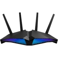 Asus RT-AX82U Wi-Fi 6 IEEE 802.11ax Ethernet Wireless Router - 2.40 GHz ISM Band - 5 GHz UNII Band - 4 x Antenna(4 x External) - 675 MB/s Wireless Speed - 4 x Network Port - 1 x Broadband Port - USB - Gigabit Ethernet - VPN Supported - Desktop