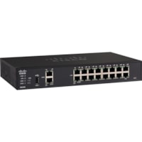 Routeur RV345 - Remis à Neuf Cisco - Remis à Neuf - 18 Ports - 2 Port(s) WAN - Port de gestion - Gigabit Ethernet - Montable en rack À vie Garantie