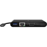 Station d'accueil USB Type C pour Notebook/Tablette PC Belkin - pour Notebook/Tablette PC - USB Type C - 4K - 3840 x 2160 - 2 x Ports USB - 1 xUSB 3.0 - USB Type-A - USB Type-C - Réseasu (RJ-45) - HDMI - VGA - Filaire - Gigabit Ethernet - Windows, macOS