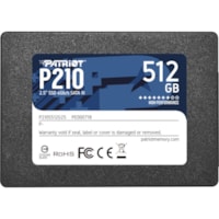 Patriot Memory P210 P210S512G25 512 GB Solid State Drive - 2.5" Internal - SATA (SATA/600) - Desktop PC Device Supported - 240 TB TBW - 520 MB/s Maximum Read Transfer Rate - 3 Year Warranty