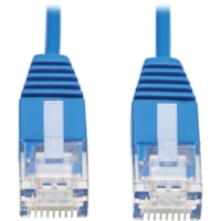 Tripp Lite by Eaton N200-UR10-BL Cat6 Ultra-Slim Ethernet Cable (RJ45 M/M), Blue, 10 ft. - 10 ft (3.05 m) Category 6 Network Cable for Network Device, Server, Switch, Router, Printer, Computer, Photocopier, Modem, Rack Equipment, Workstation, Patch Panel, ... - First End: 1 x RJ-45 Network - Male - 