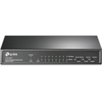 TP-Link 9-Port 10/100Mbps Desktop Switch with 8-Port PoE+ - 9 Ports - Fast Ethernet - 10/100Base-T - 2 Layer Supported - 3.60 W Power Consumption - 65 W PoE Budget - Twisted Pair - PoE Ports - Desktop - 3 Year Limited Warranty