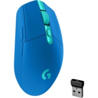 Logitech G305 LIGHTSPEED Wireless Gaming Mouse - Travel Mouse - Optical - Wireless - Radio Frequency - 2.40 GHz - Blue - 12000 dpi - 6 Button(s)