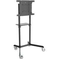 Tripp Lite by Eaton DMCS3770ROT Monitor Cart - 165 lb (74842.74 g) Capacity - 4 Casters - 4" (101.60 mm) Caster Size - Steel, Metal - 434.4" (11033.76 mm) Width x 27.6" (701.04 mm) Depth x 64.2" (1630.68 mm) Height - Black