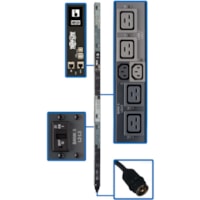 Tripp Lite by Eaton PDU3EVNR6H50A 18-Outlets PDU - Monitored - Hubbel CS8365C 50A - 6 x IEC 60320 C13, 12 x IEC 60320 C19 - 230 V AC - Network (RJ-45) - 0U - Vertical/Toolless - Rack-mountable 