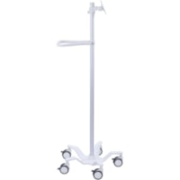 Ergotron StyleView Pole Cart - 6.80 kg Capacity - 5 Casters - 23.8" Width x 23.8" Depth - Bright White