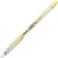 Pentel Arts Milky Pop Rollerball Pen - 0.8 mm (0.03") Medium Pen Point - Pastel Yellow Ink - Gel-based - Metal Tip - 1