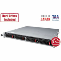 BUFFALO TeraStation 3420 4-Bay SMB 8TB (4x2TB) Rackmount NAS Storage w/ Hard Drives Included - Alpine AL-214 Quad-core (4 Core) 1.40 GHz - 4 x HDD Supported - 4 x HDD Installed - 8 TB Installed HDD Capacity - 1 GB RAM DDR3 SDRAM - Serial ATA/600 Controller - RAID Supported - 0, 1, 5, 6, 10, JBOD RAI