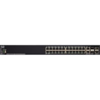 Cisco SG550X-24P Layer 3 Switch - 24 Ports - Manageable - Gigabit Ethernet - Refurbished - 3 Layer Supported - Modular - 269.20 W Power Consumption - Optical Fiber, Twisted Pair - PoE Ports - Rack-mountable - Lifetime Limited Warranty